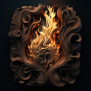 3D model st flaming (STL)